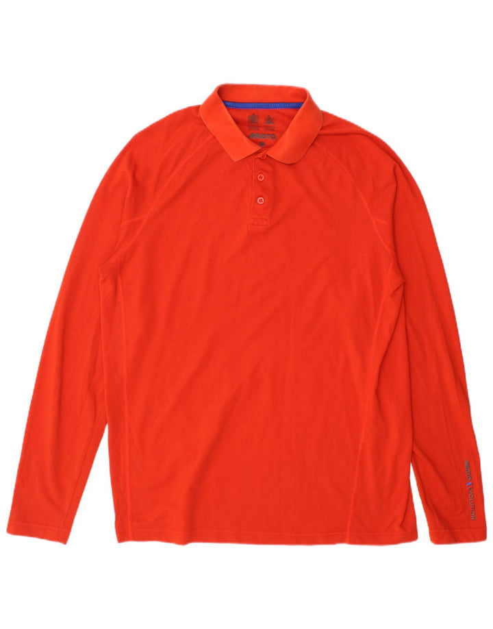 Musto Polo à Manches Longues Homme Orange Moyen Coton