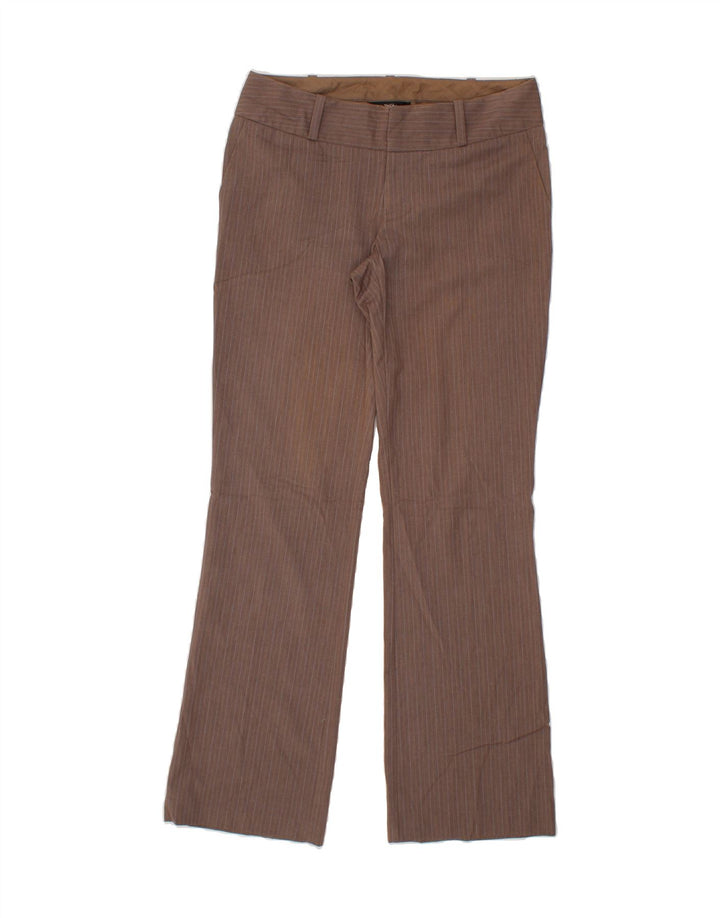 MOSSIMO Womens Bootcut Chino Trousers US 4 Small W30 L32 Brown Striped Vintage Mossimo and Second-Hand Mossimo from Messina Hembry 