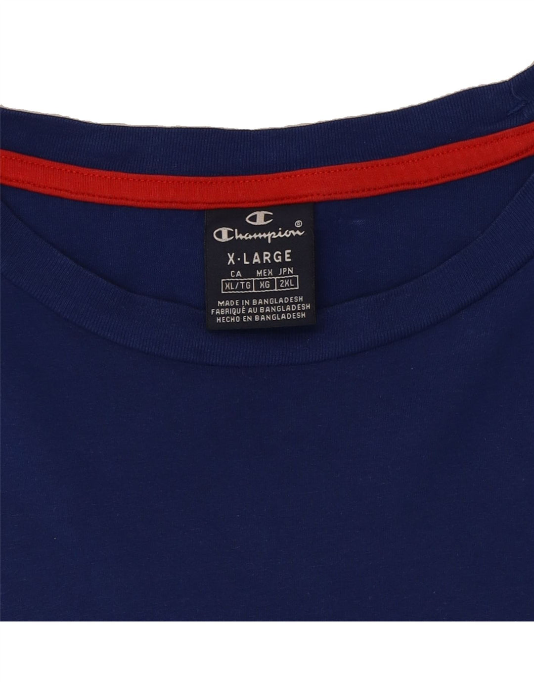 CHAMPION Mens Graphic T-Shirt Top XL Blue Vintage Champion and Second-Hand Champion from Messina Hembry 