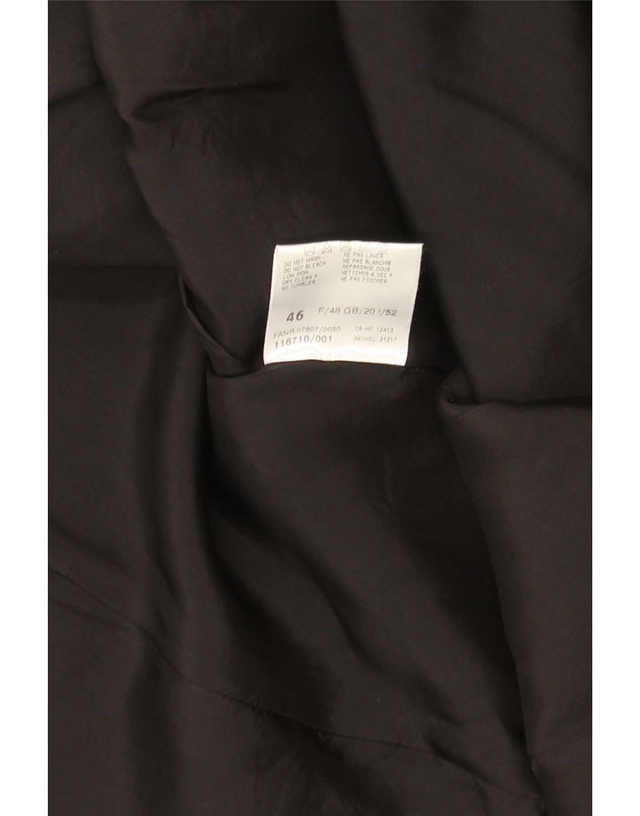 Vintage Damen Blazer mit abstraktem Muster, Gr. 20, 2XL, Schwarz, Tarnung