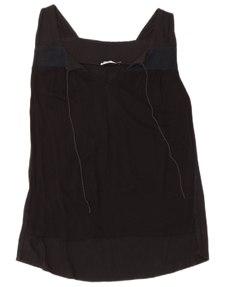 Zara Womens Sleeveless Tunic Top UK 12 Medium Black