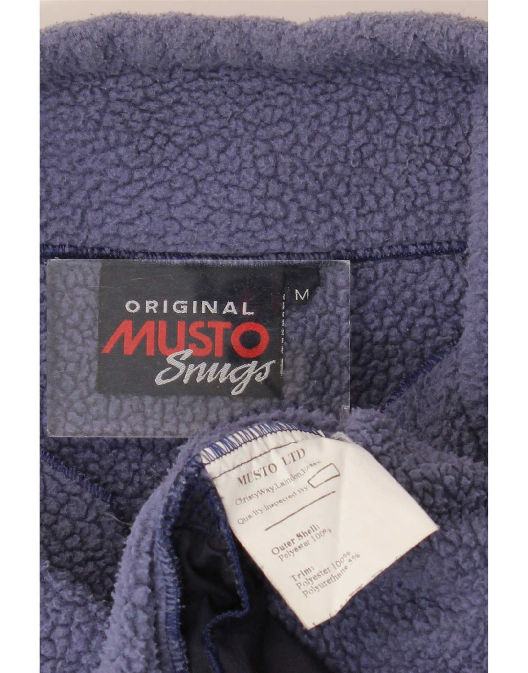 Musto Pull polaire à col zippé pour homme en polyester color block bleu marine moyen