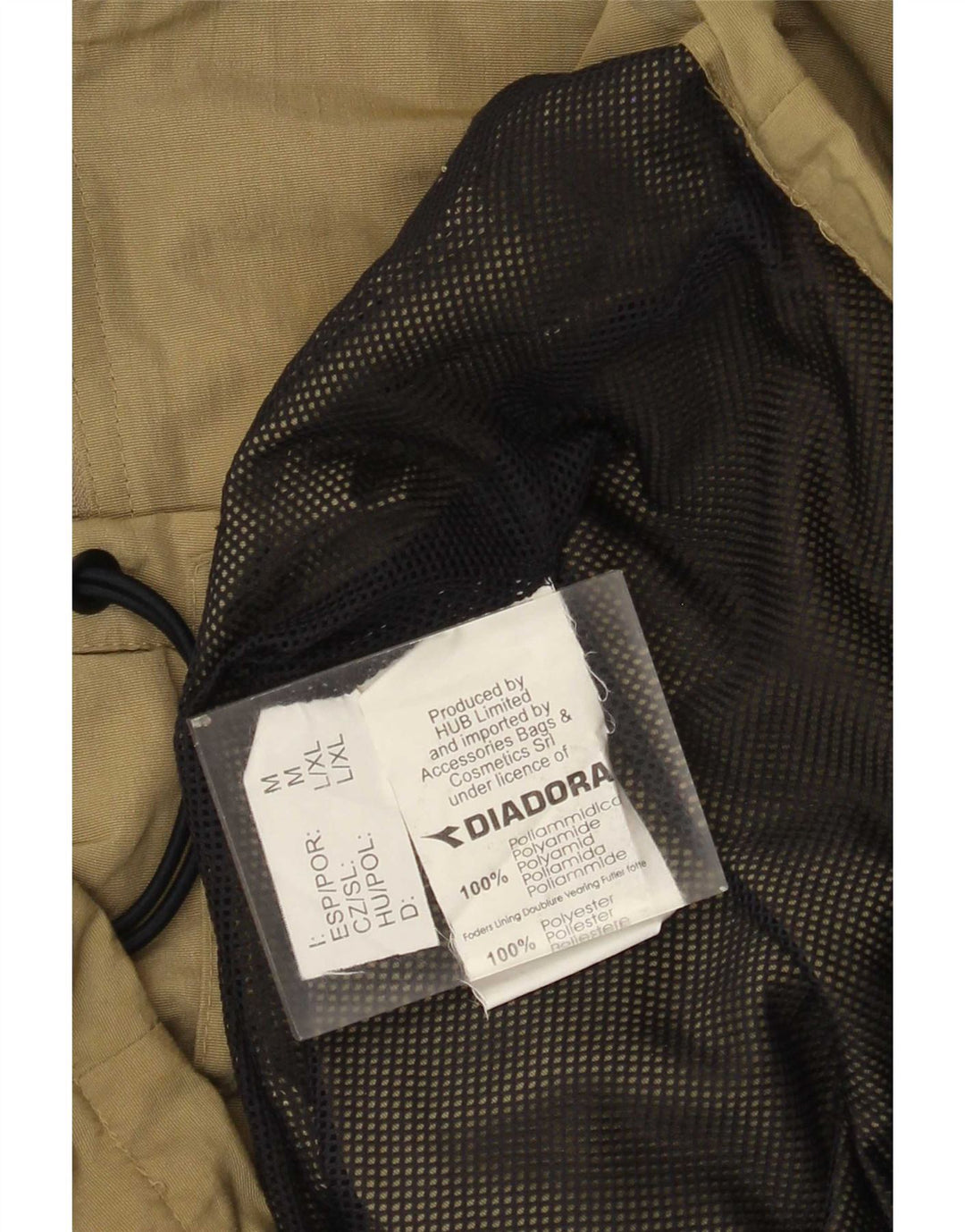 Diadora Chubasquero Hombre UK 38 Medium Caqui Poliamida
