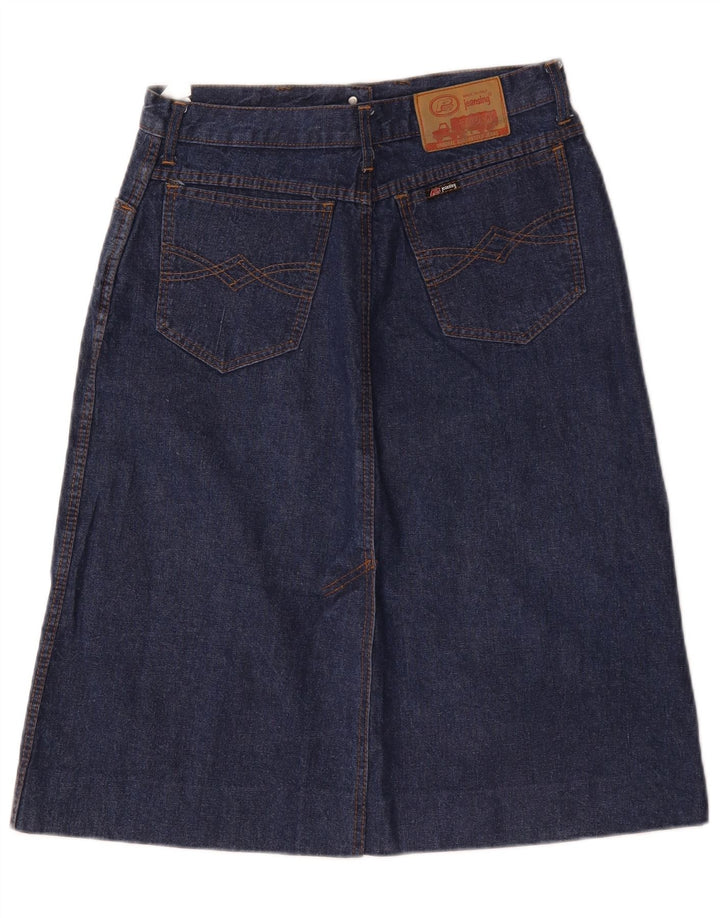 Vintage Womens Denim Skirt W30 Medium Navy Blue