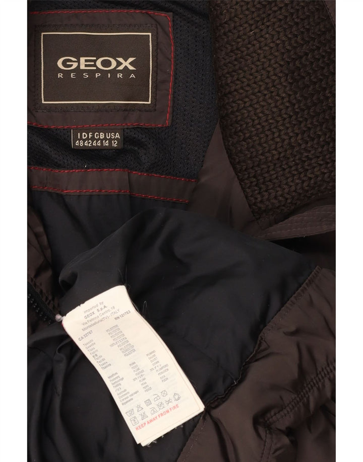 Geox Veste matelassée pour femme UK 14 Large Marron Polyester