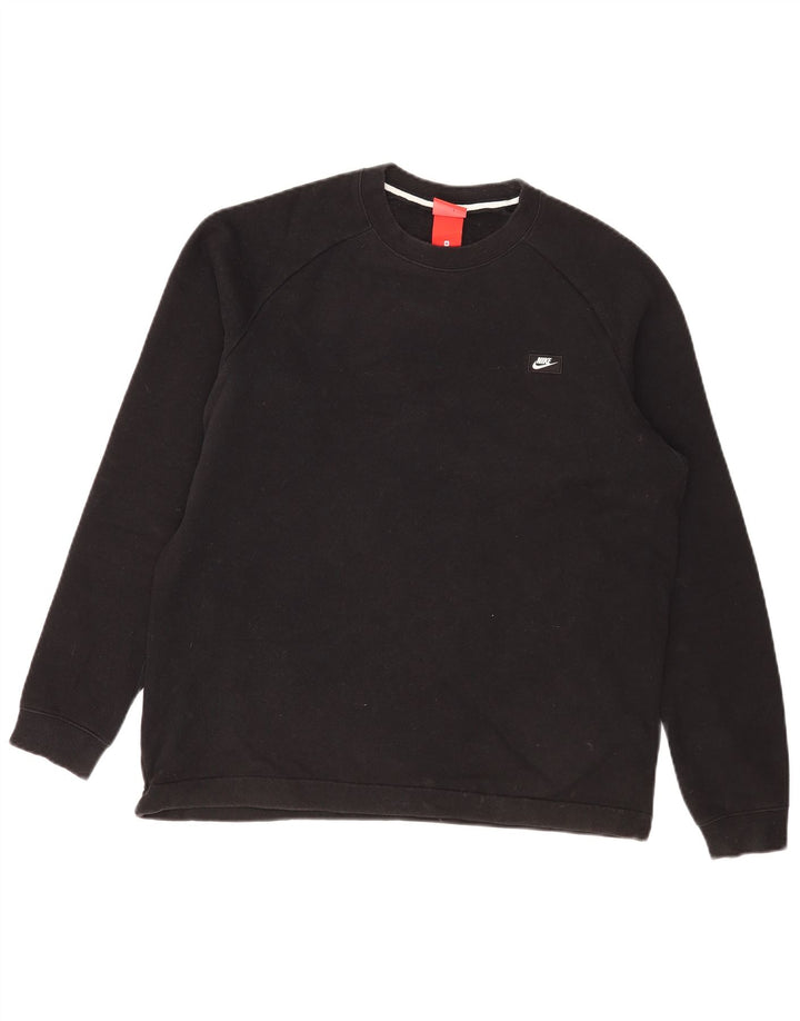 Nike Mens Sweatshirt Jumper Medium Black Cotton