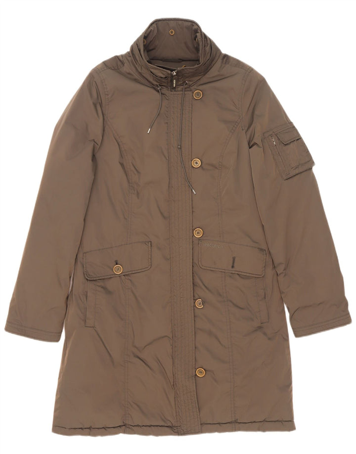 Sobretudo feminino Woolrich UK 16 grande cáqui