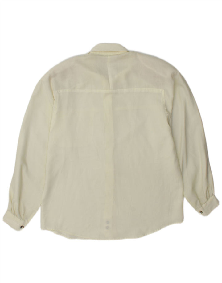 VINTAGE Womens Shirt UK 16 Large Off White