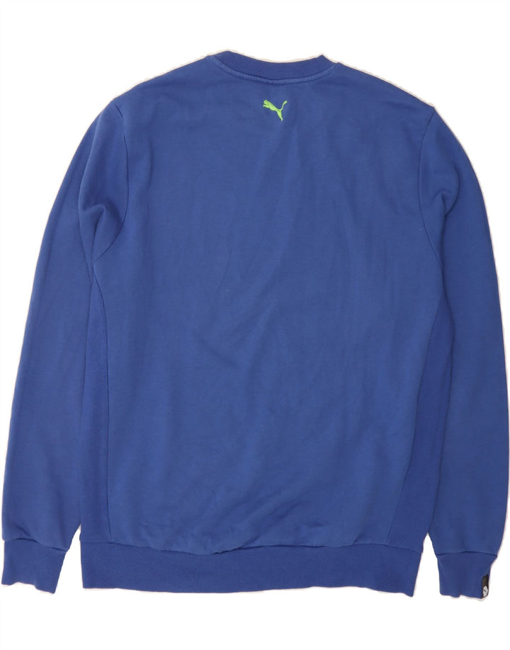 PUMA Mens Graphic Sweatshirt Jumper 2XL Blue Cotton Vintage Puma and Second-Hand Puma from Messina Hembry 