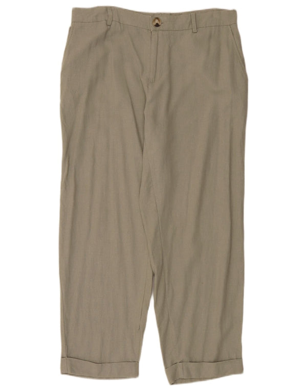 Zara Γυναικείο ίσιο παντελόνι Chino EU 40 Medium W30 L27 Khaki