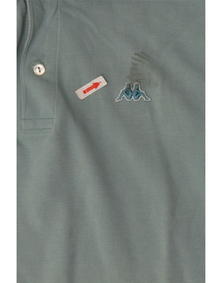 Kappa Mens Polo Shirt Medium Blue Cotton