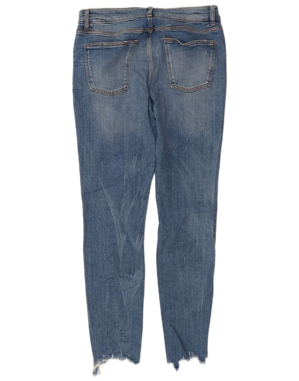 Zara Womens Distressed Slim Jeans EU 38 Small W28 L28 Blue Cotton