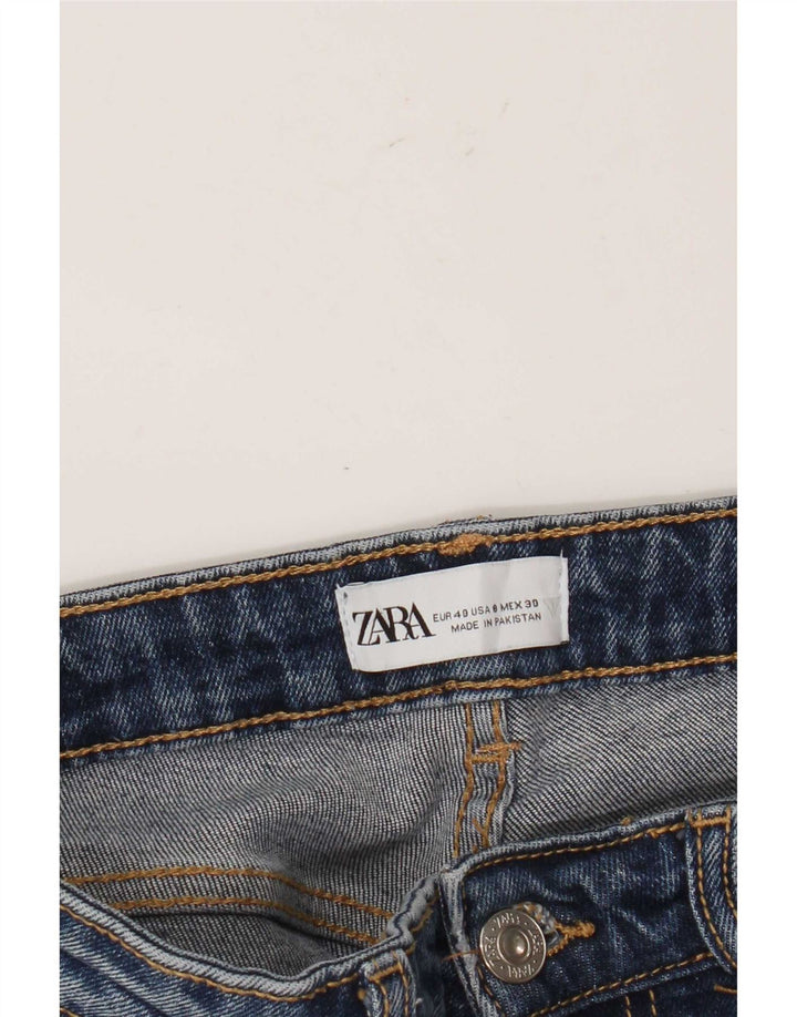 Zara Womens Cropped Jeans EU 40 Medium W30 L26 Blue