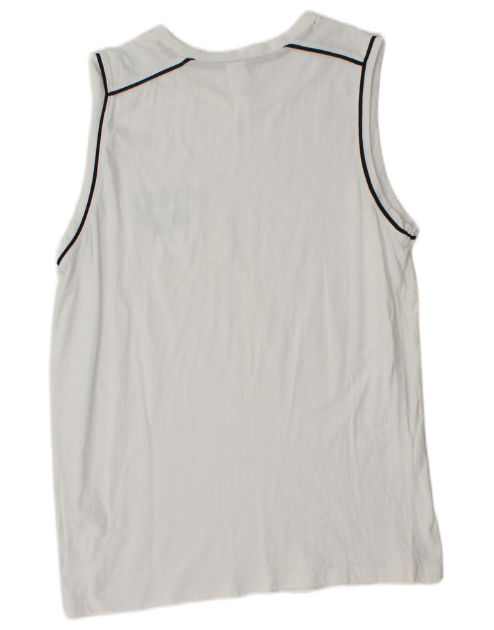 Arena Mens Graphic Vest Top Medium White Cotton