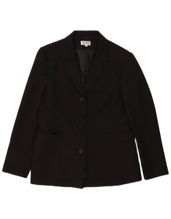 Jaqueta Blazer Feminina Etam com 3 Botões Reino Unido 16 Grande Poliéster Preto