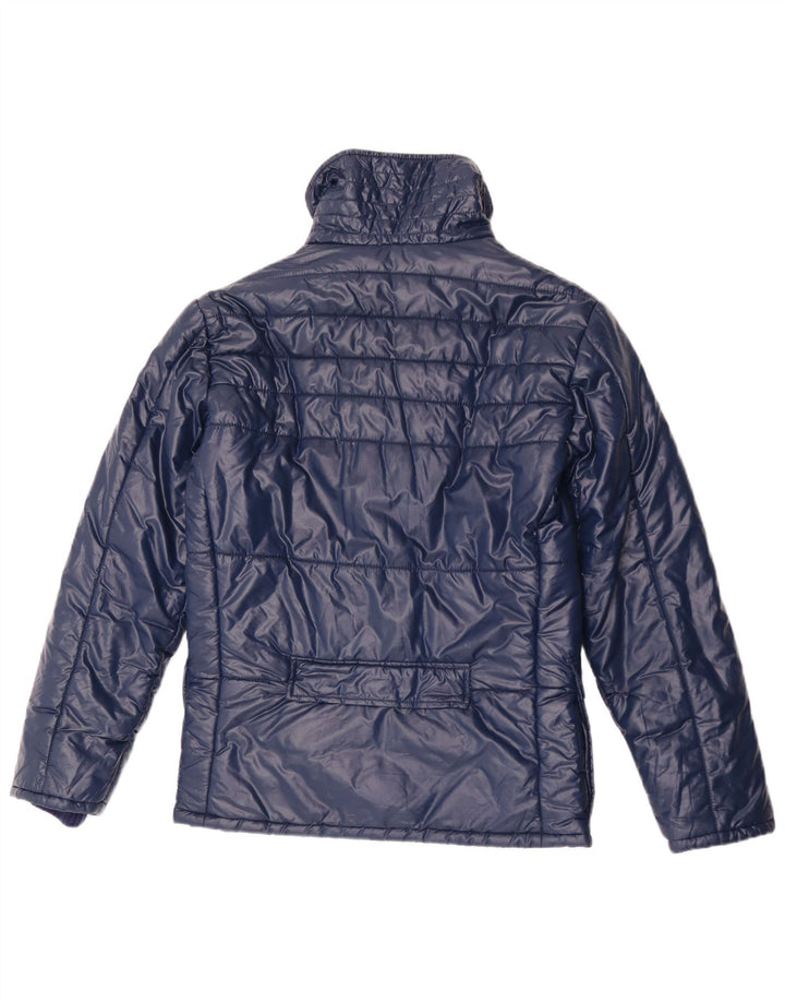 Eliana Womens Hooded Padded Jacket IT 44 Medium Navy Blue Polyamide