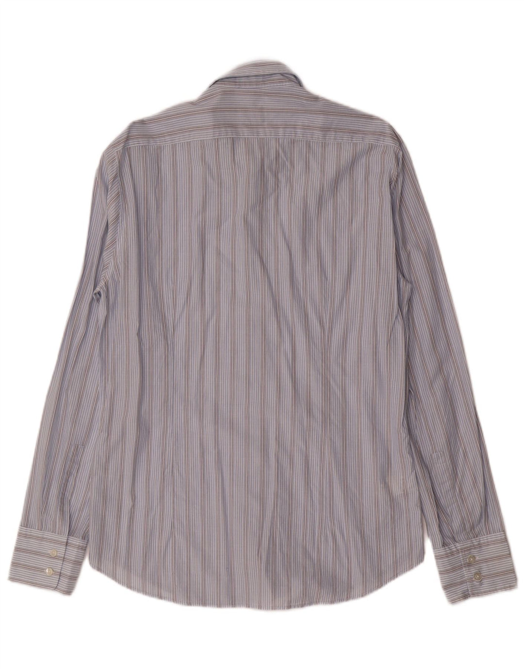 HUGO BOSS Mens Regular Fit Shirt Medium Blue Striped Cotton