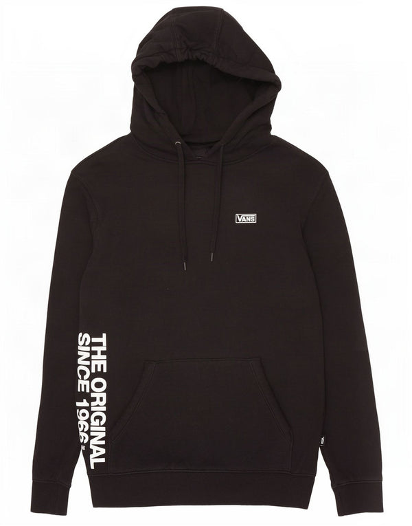 Felpa con cappuccio grafica da uomo Vans XS in cotone nero