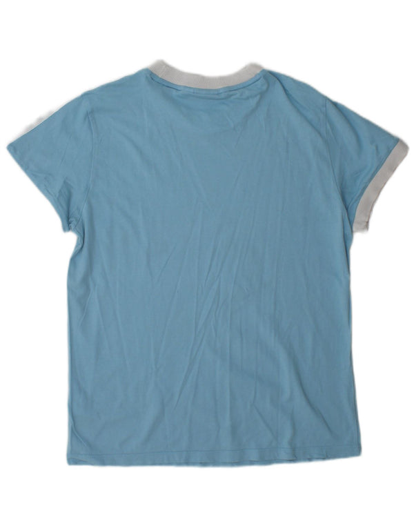 T-shirt da donna Adidas Top UK 10 Small Blue Cotton Sports