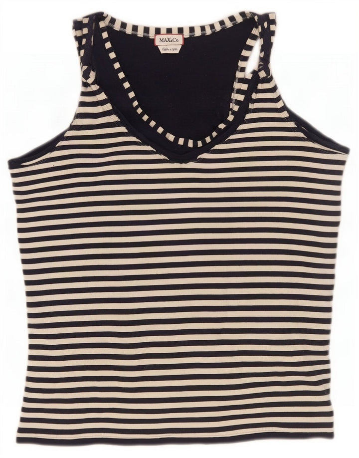 Top damski Max & Co. Top UK 12 w średnie czarne paski
