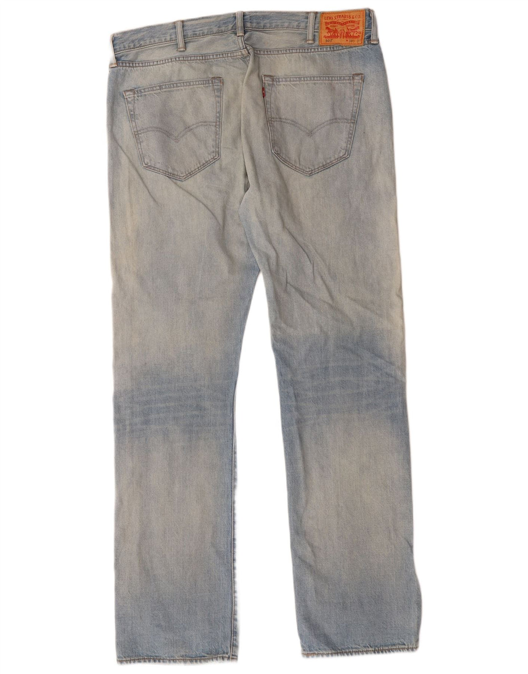 Levi's Mens 501 Straight Jeans W38 L34 Blue Viscose