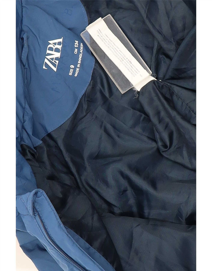 Giacca imbottita con cappuccio Zara per ragazzi 8-9 anni in poliestere blu