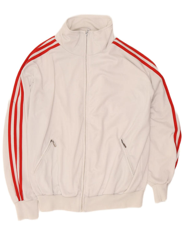 Adidas Mens Loose Fit Tracksuit Top Jacket UK 34/36 Small White