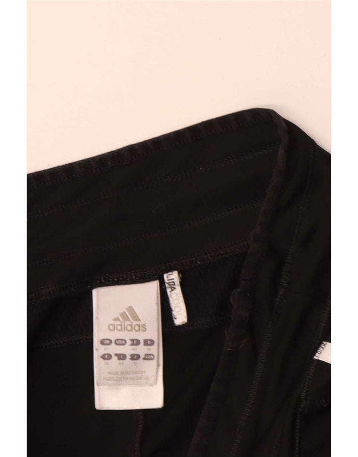 Adidas Womens Bermuda Sports Shorts UK 12 Medium Black Polyester