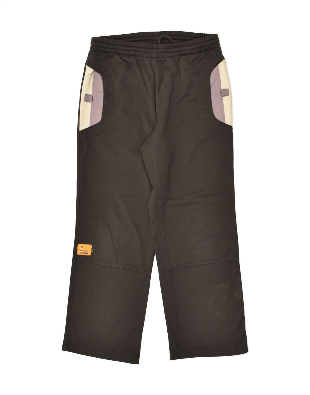 DIADORA Boys Tracksuit Trousers 11-12 Years Black Polyester | Vintage Diadora | Thrift | Second-Hand Diadora | Used Clothing | Messina Hembry 