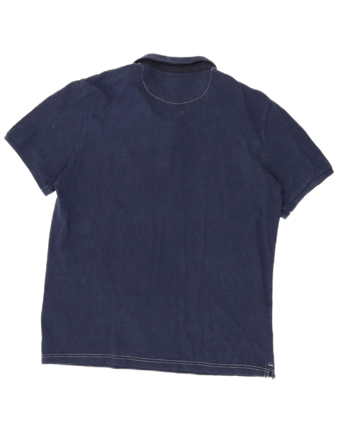 CHAMPION Mens Graphic Polo Shirt Medium Navy Blue Cotton