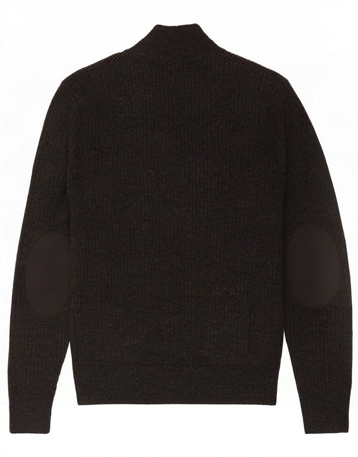 Hackett Mens Cardigan Sweater XS Gris Pied-de-Poule Laine