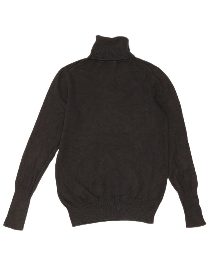 Zara Womens Roll Neck Jumper Sweater UK 14 Large Black