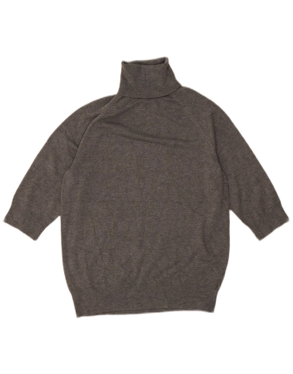 Maglione Zara da donna con collo alto e maniche a 3/4 UK 12 Grigio medio