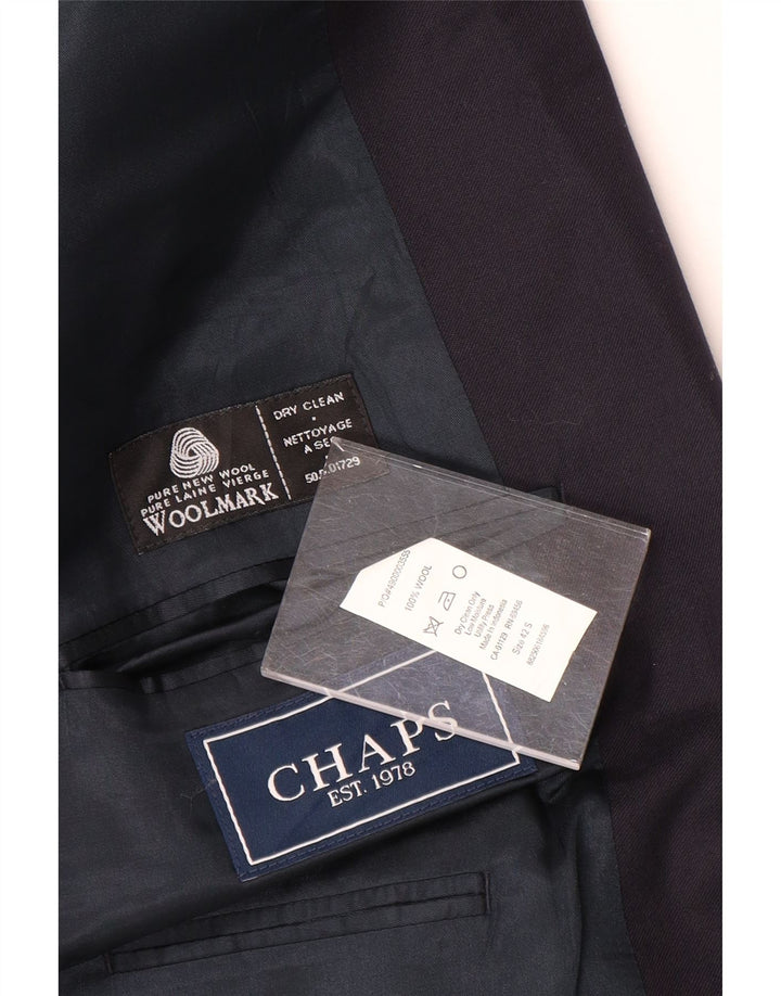 Jachetă Blazer pentru bărbați Chaps cu 2 nasturi UK 42 XL Lână bleumarin