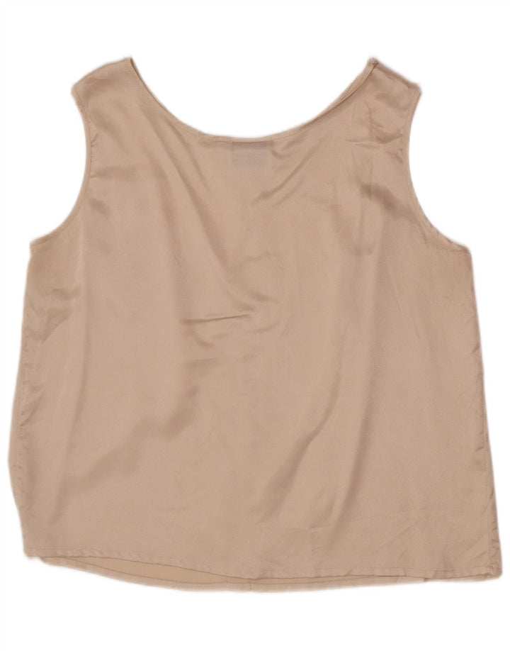 Luisa Spagnoli Dame Crop Vest Top IT 42 2XL Beige Polyester