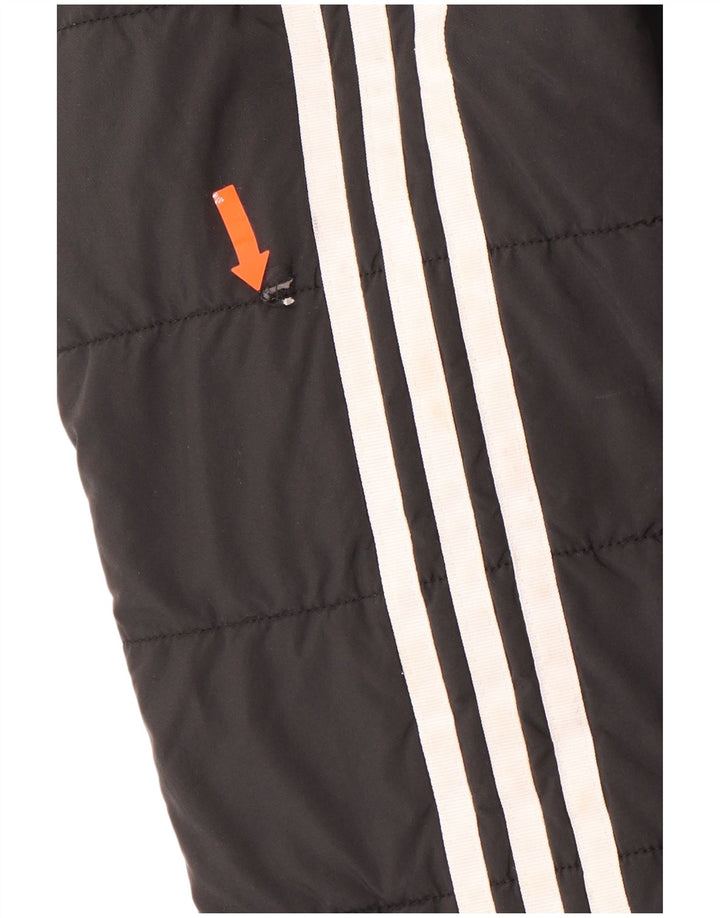 Giacca imbottita con cappuccio ADIDAS per ragazzi 7-8 anni in poliestere nero