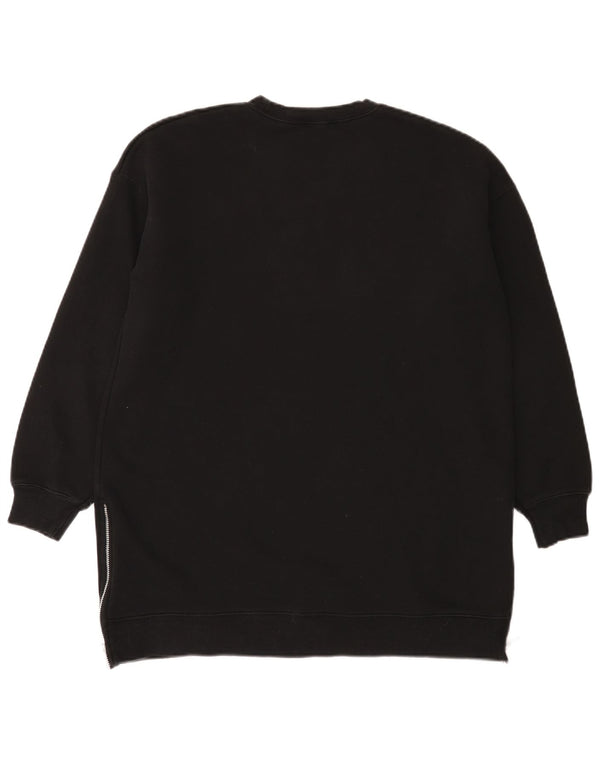 MINT VELVET Womens Sweatshirt Jumper UK 14 Medium Black Cotton