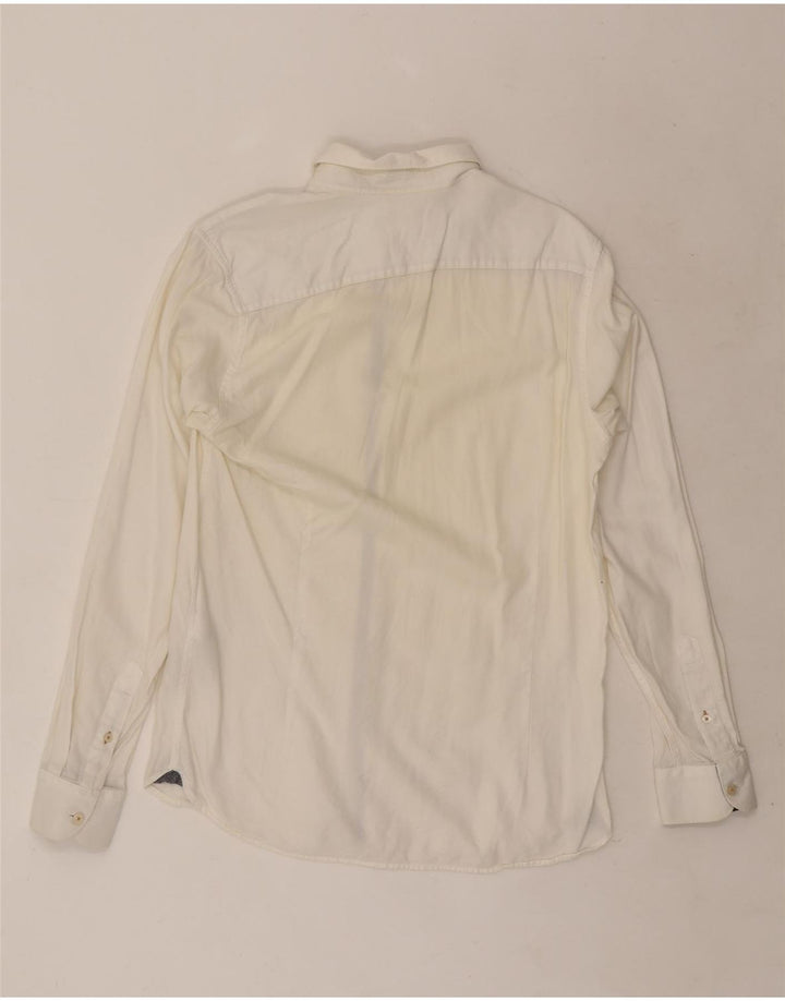 Ted Baker Mens Shirt Size 3 Medium White Cotton
