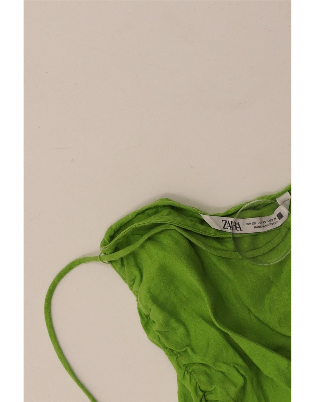 ZARA Off Shoulder Top UK 4 XS Grøn