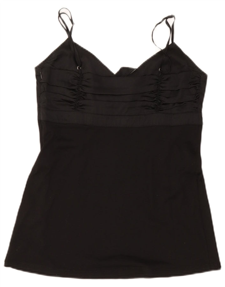 Max & Co. Womens Crop Cami Top UK 12 Medium Black Silk