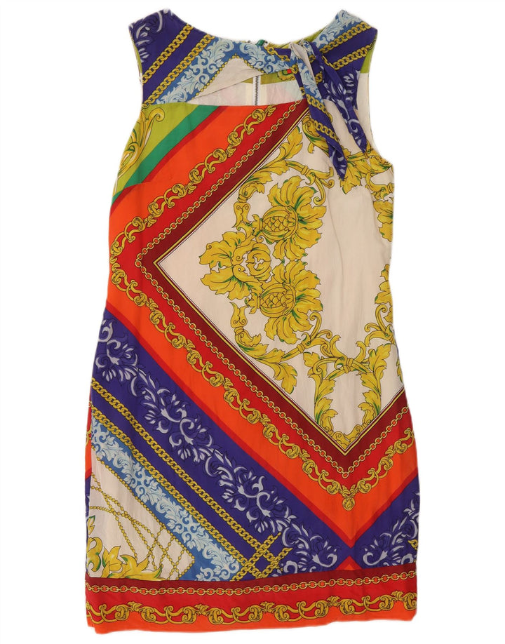 K DERBY Womens Abstract Pattern Sheath Dress UK 10 Small Multicoloured