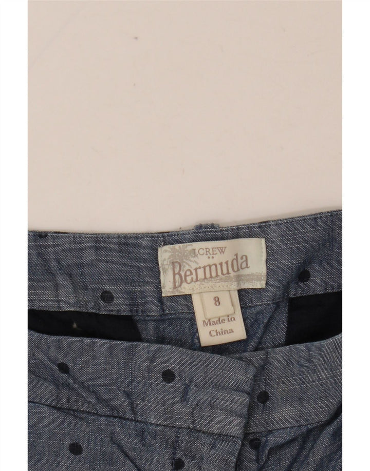 J. CREW Bermuda-shorts til kvinder US 8 Medium W32 Marineblå Plettet
