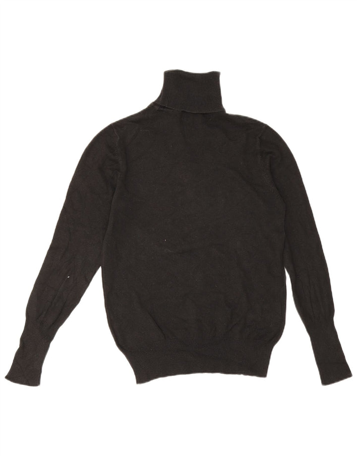 Zara Womens Roll Neck Jumper Sweater UK 14 Large Black