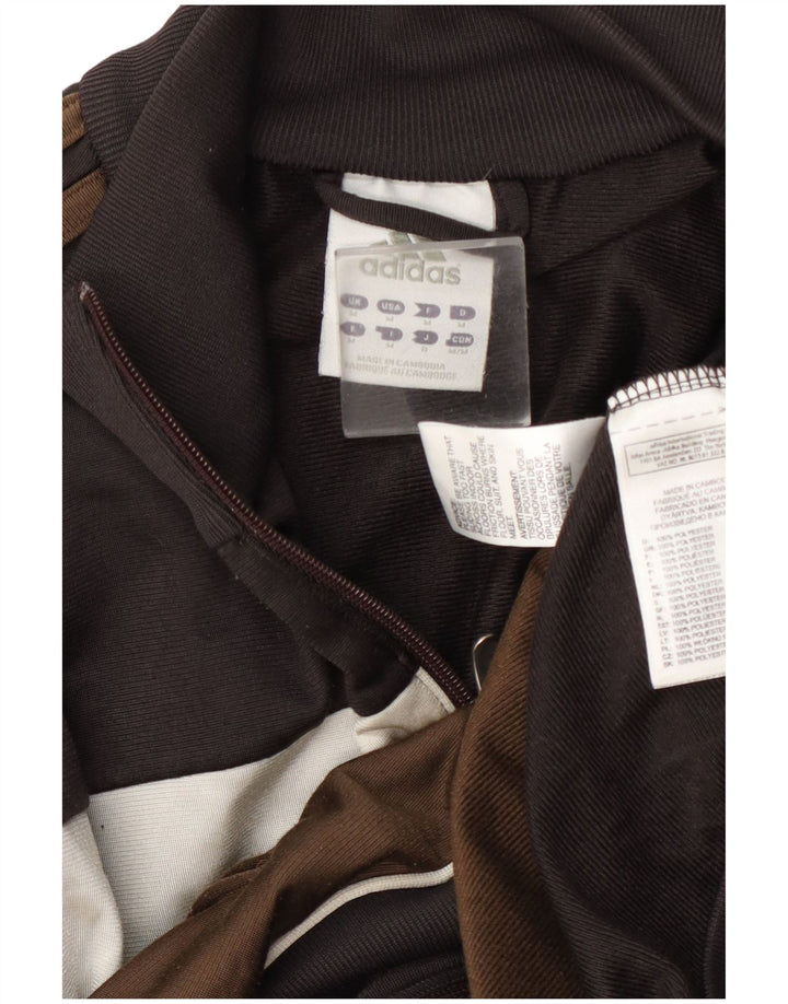 Adidas Hombre Chándal Top Jacket Marrón Medio Colorblock Poliéster