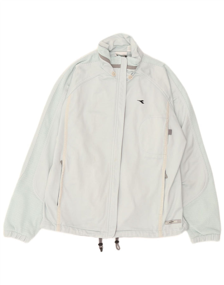 Diadora Veste de survêtement pour femme UK 36 Small Bleu Polyester