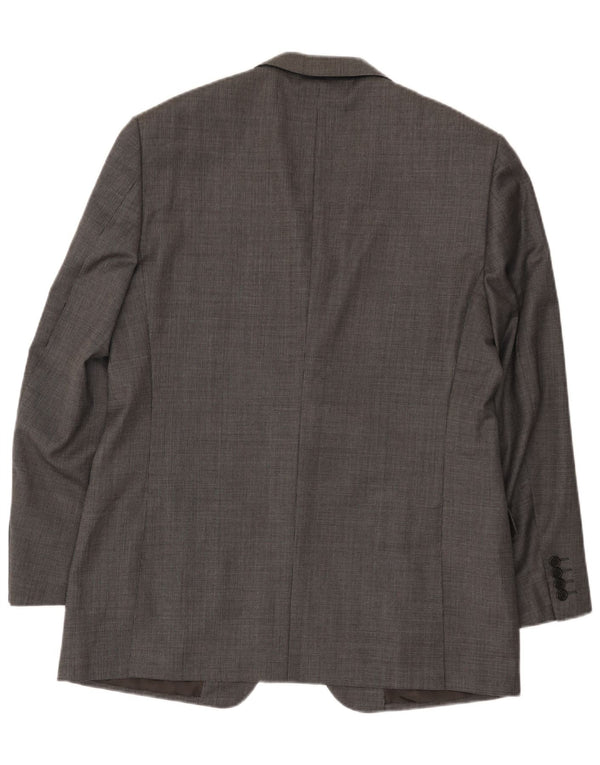 Marks & Spencer Mens 2 Button Blazer Jacket UK 42 Large Grey Wool