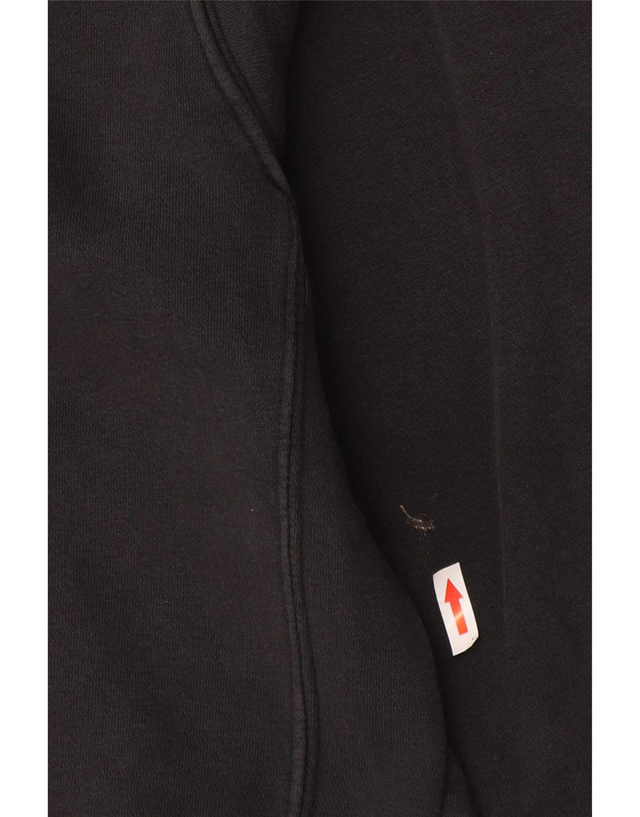 NIKE Mens Graphic Hoodie Jumper Medium Black Cotton