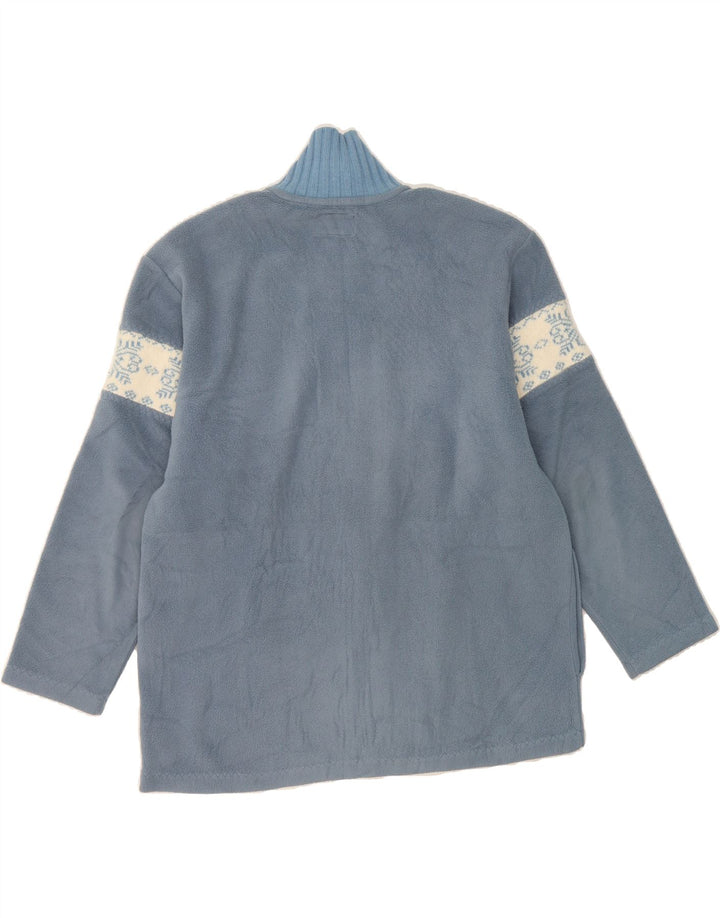 AESSE Mens Fleece Jacket IT 46 Small Blue Fair Isle Vintage Aesse and Second-Hand Aesse from Messina Hembry 