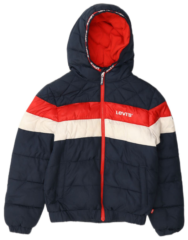Giacca imbottita con cappuccio grafica Levi's per ragazzi 11-12 anni Colorblock blu navy