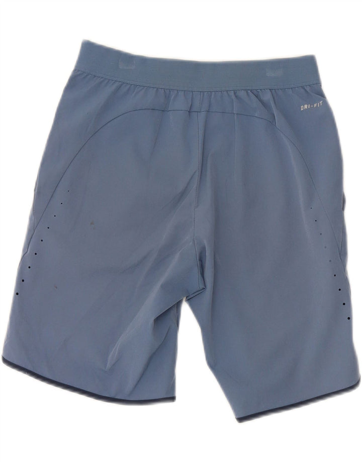 NIKE Boys Dri Fit Sport Shorts 10-11 Years Medium Blue Polyester Vintage Nike and Second-Hand Nike from Messina Hembry 